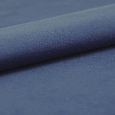 Tissu bleu imitant le daim