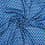 Viscose satin fabric with graphic print - blue 