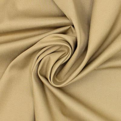 Twill cotton fabric - plain beige 