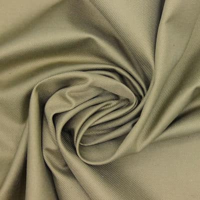 Cotton twill fabric - plain khaki 