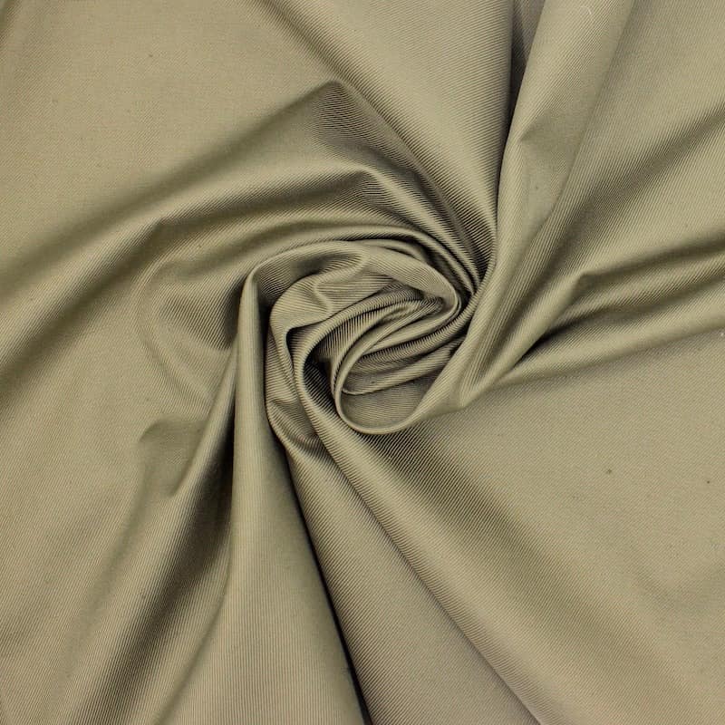 Cotton twill fabric - plain khaki 