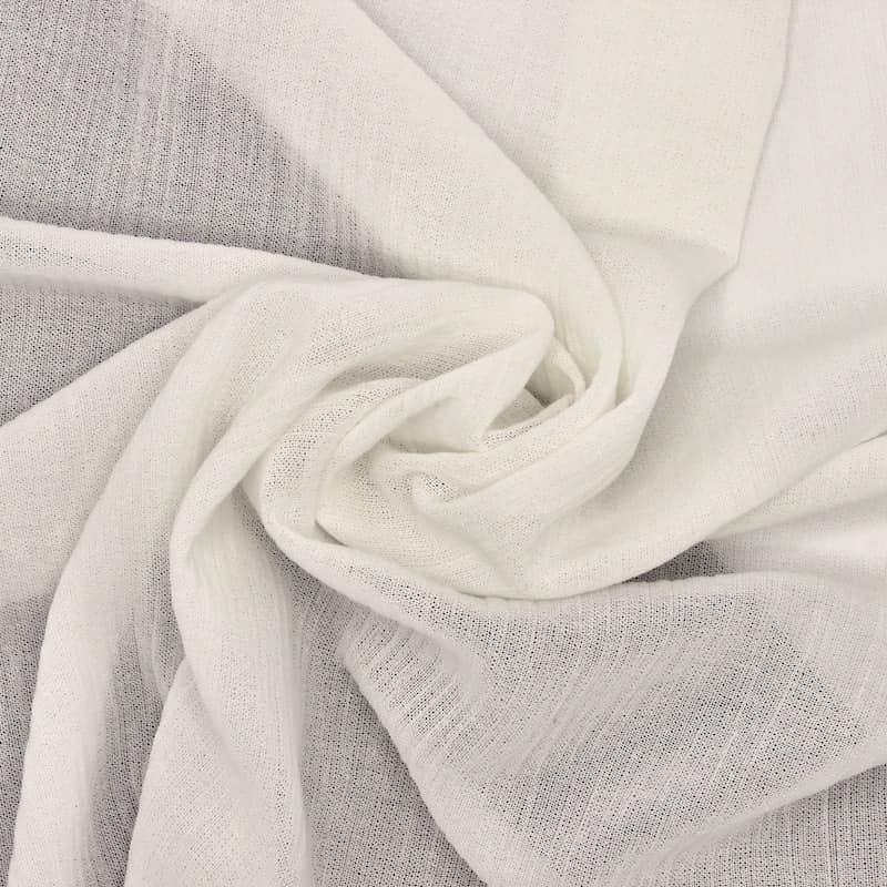 Crepon fabric - plain white 