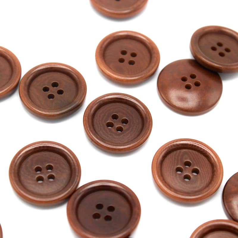 Fantasy button - chestnut brown