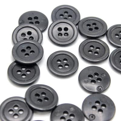 Fantasy button - barrel grey 