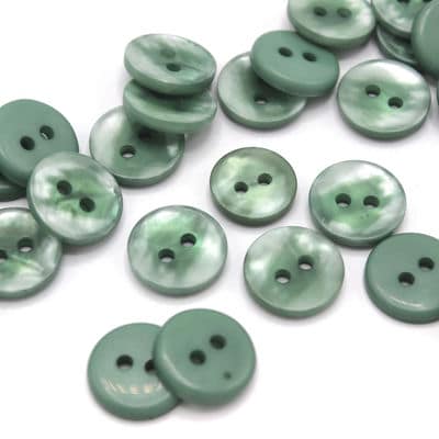 Pearly button - jade green