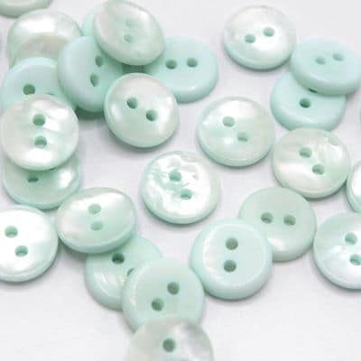 Pearly button - turquoise