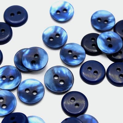 Pearly button - royal blue