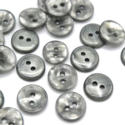 Pearly button - green grey 