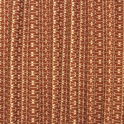 Fabric in cotton and linnen - brick-colored