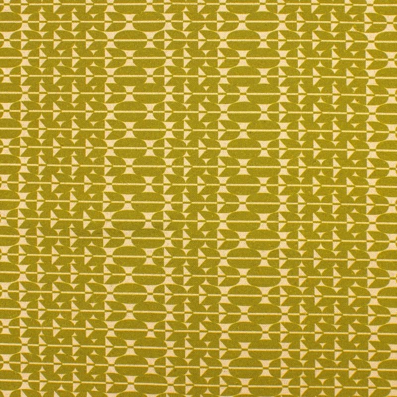 Fabric in cotton and linnen - anise green
