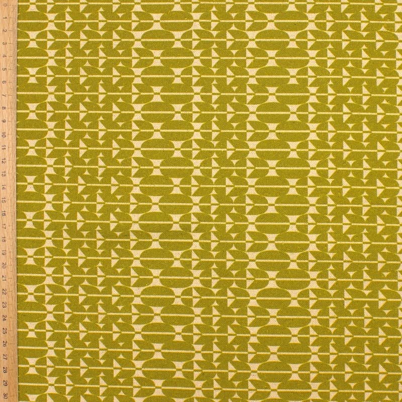 Fabric in cotton and linnen - anise green