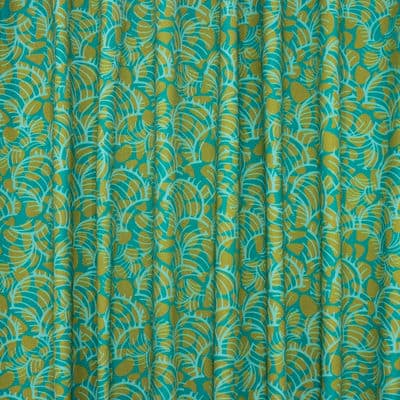 Cotton fabric with twill weave - teal