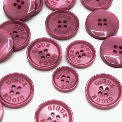 Fantasy button - berry pink