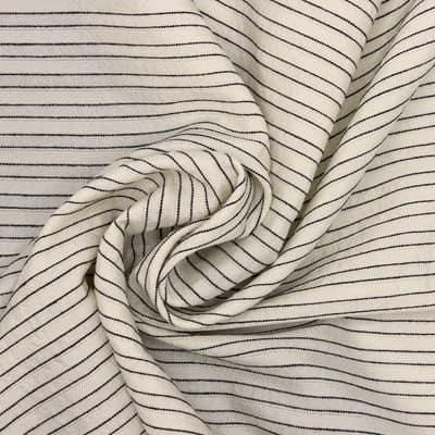 Striped jacquard fabric - off white 