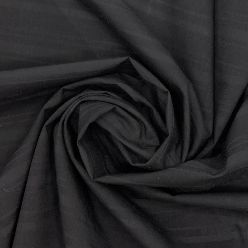 Striped veil - black