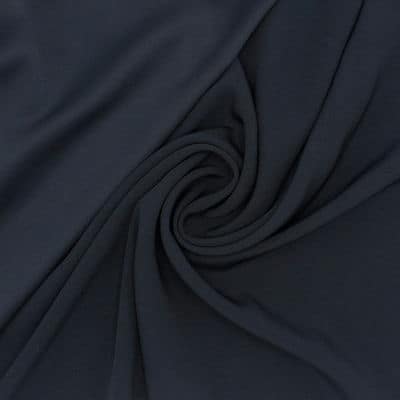 Crêpe fabric with satin wrong side - midnight blue 