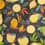 Tissu coton enduit fruits - anthracite