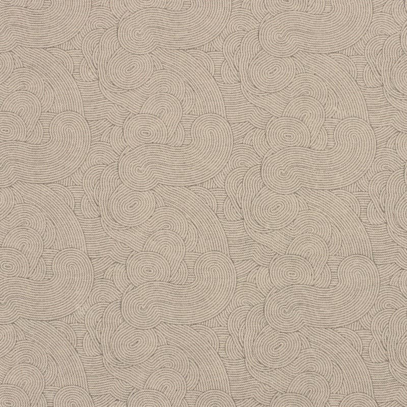 Tissu ameublement graphique -écru et gris