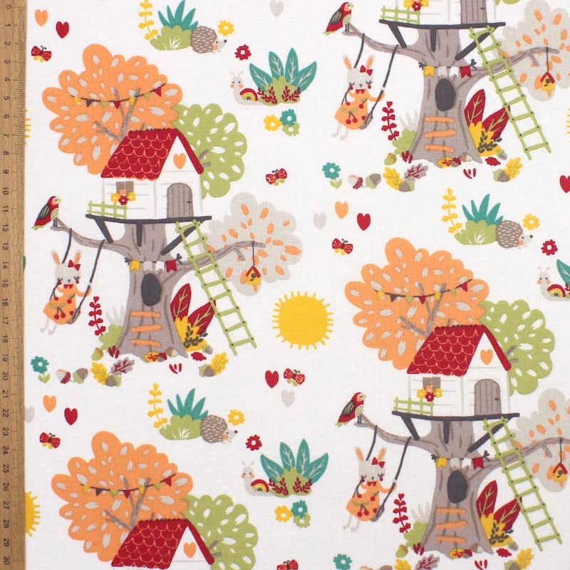 Upholstery fabric with children's pattern - multicolored