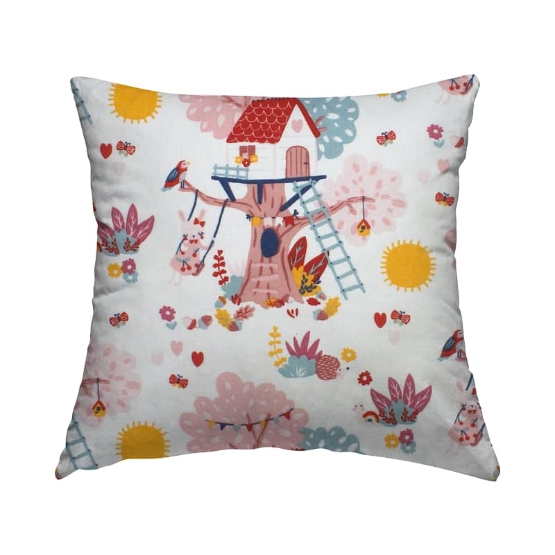 Upholstery fabric with children's pattern - pink 