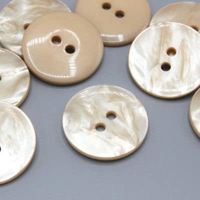 Fantasy pearly button - beige