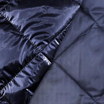 Waterproof quilted fabric - navy blue 