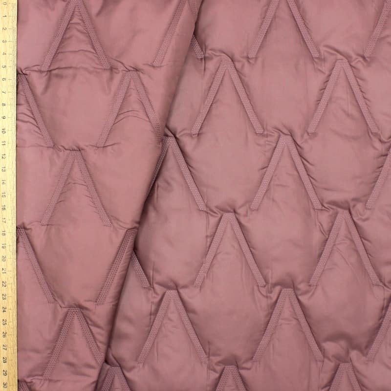 Quilted fabric with ultrasound seam - marsala 