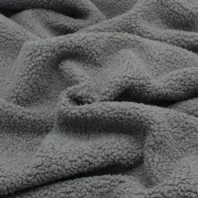 Tissu bouclettes - gris