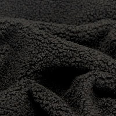 Tissu bouclettes - noir