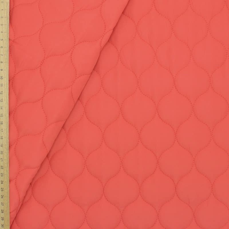 Quilted fabric - coral