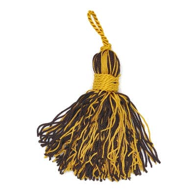 Key tassel - brown and gold