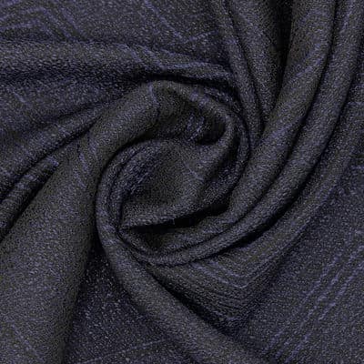 Tissu viscose et polyester - noir et marine