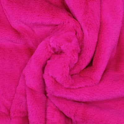 Tissu fausse fourrure - rose fluo