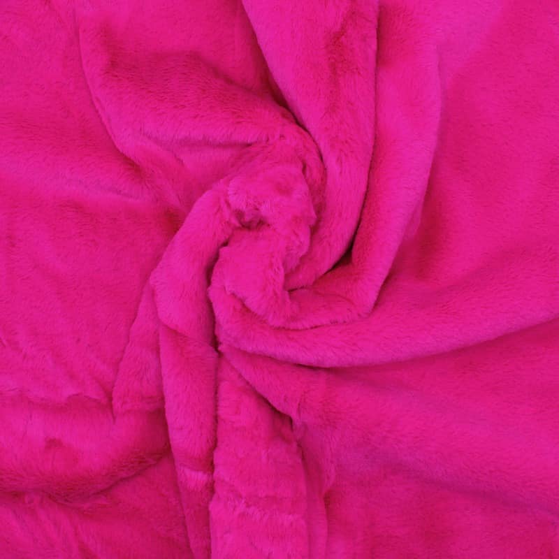 Tissu fausse fourrure - rose fluo