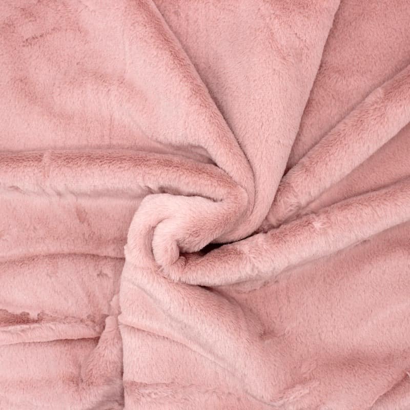 Tissu fausse fourrure - rose