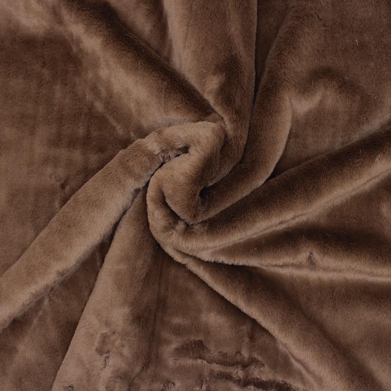 Faux fur fabric - brown