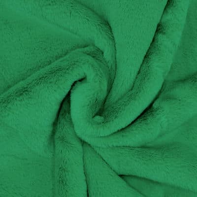 Faux fur fabric -  green
