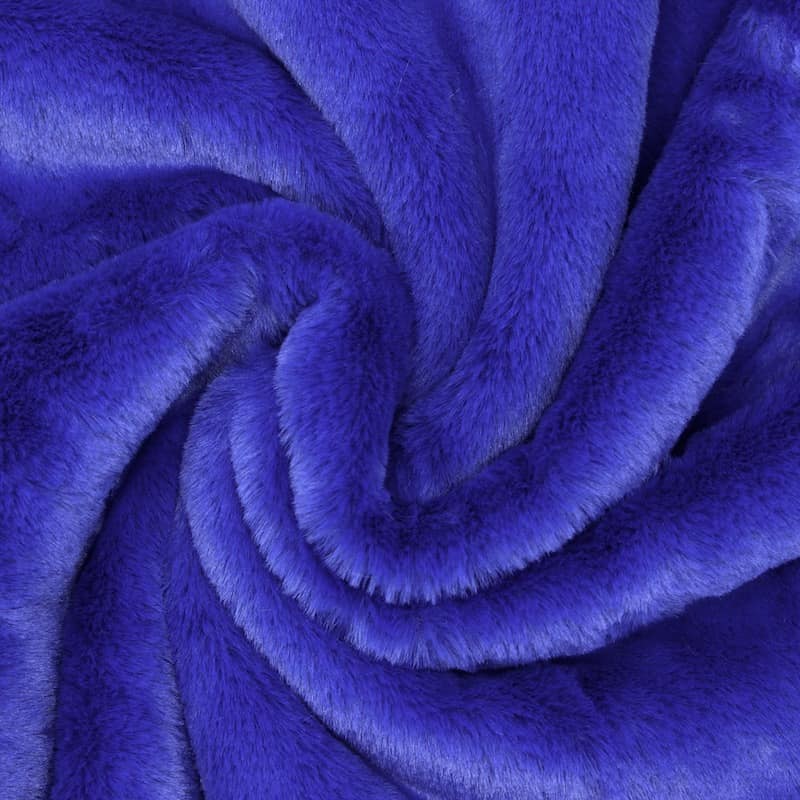 Faux fur fabric - royal blue 