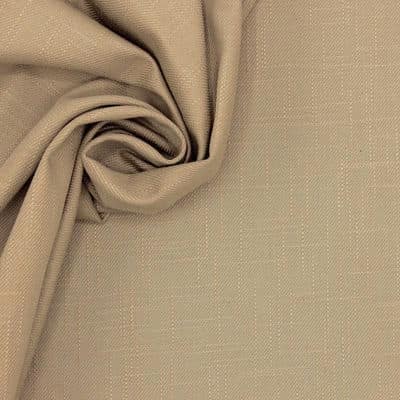 Flamed cotton with twill weave - beige
