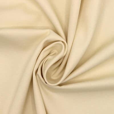 Gabardine cotton fabric - plain ecru