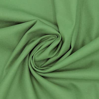 Gabardine cotton fabric - plain nettle green 