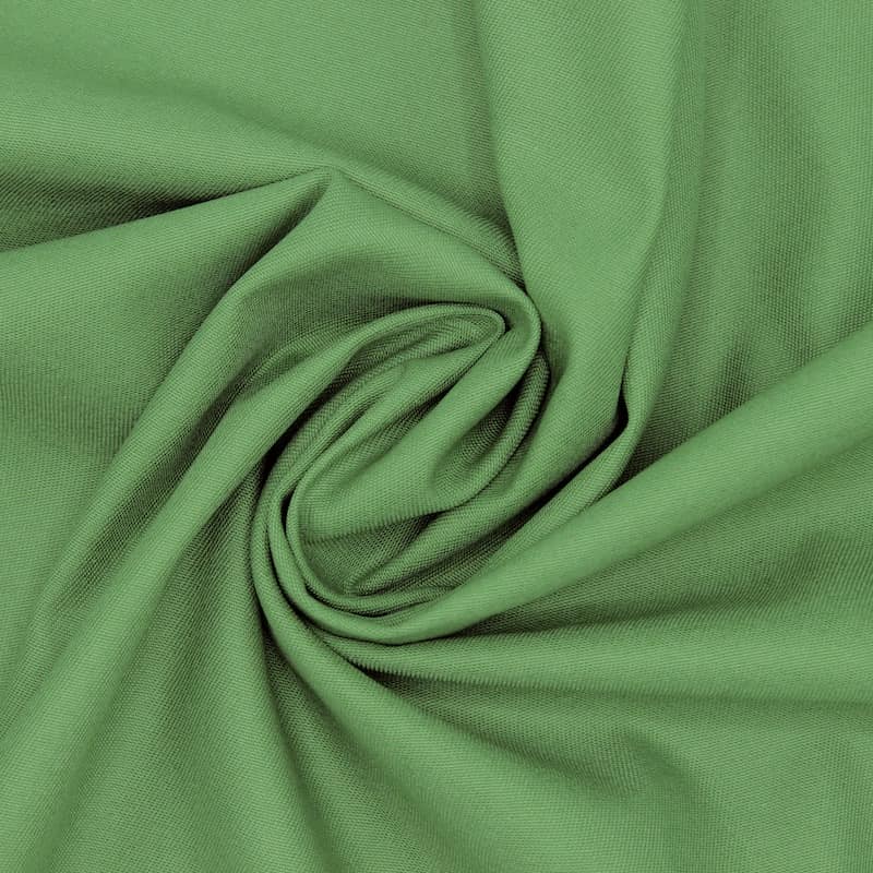 Tissu coton Enduit uni Vert ortie - Oeko tex