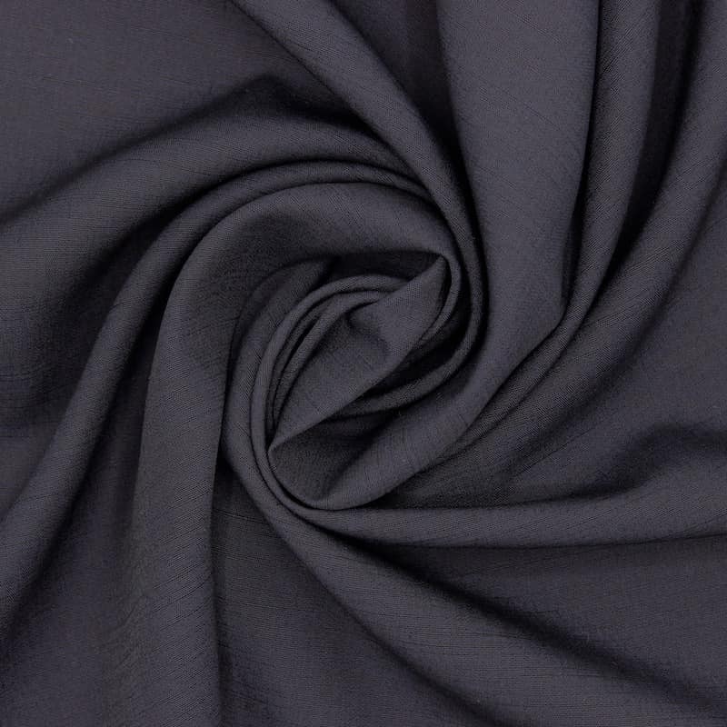 Stof in viscose and linen - navy blue 