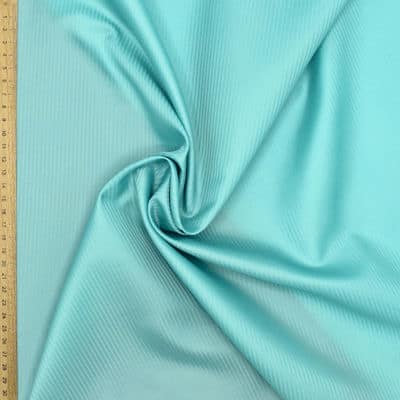 Tissu doublure jacquard rayures - turquoise