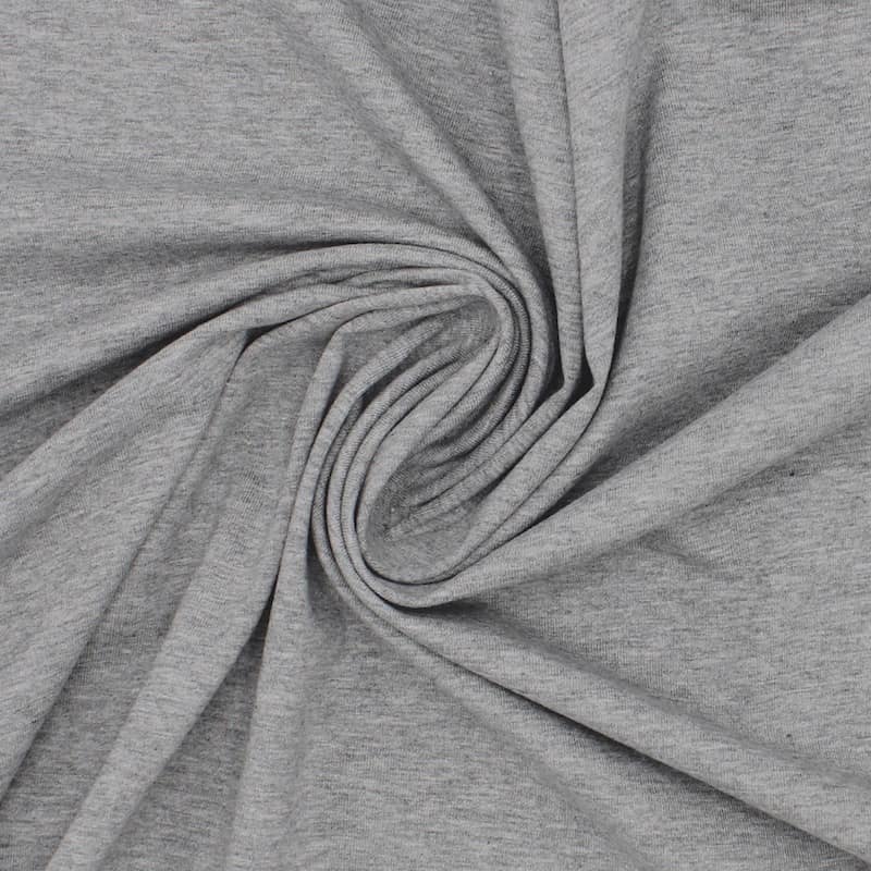 Tissu jersey - gris chiné