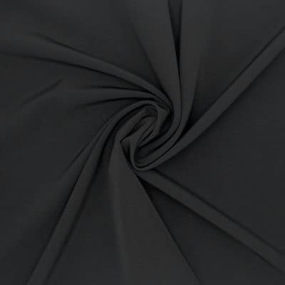 Tissu polyester extensible uni - noir