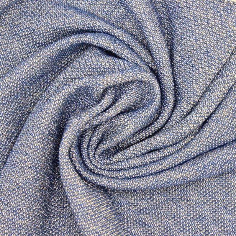 French terry fabric with lurex - blue 