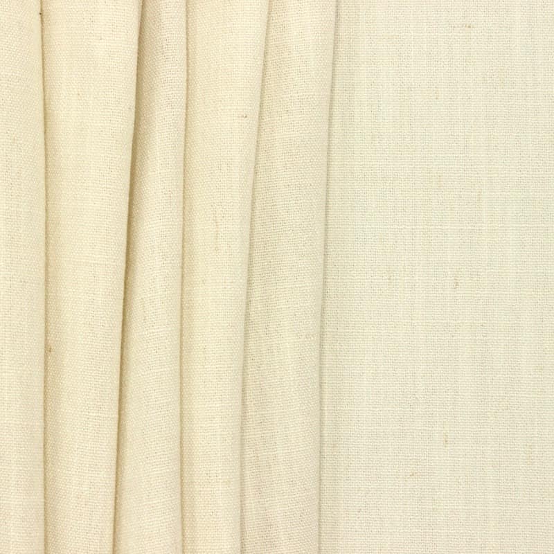 Upholstery fabric with linen aspect - cream 
