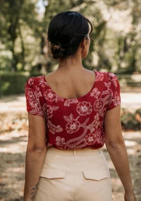 Pattern women blouse Cicadella