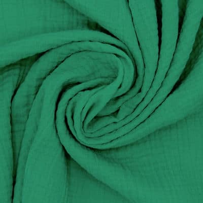 Double gauze fabric - plain green